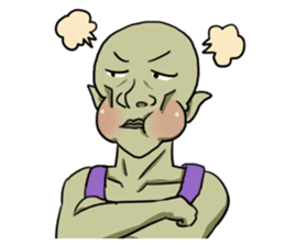 Mukatsururin - Green and Annoying Man sticker #485259