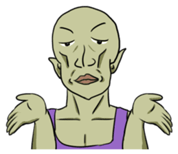 Mukatsururin - Green and Annoying Man sticker #485263