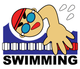 Banzai Swimming sticker #486675