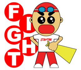 Banzai Swimming sticker #486676