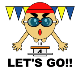 Banzai Swimming sticker #486677