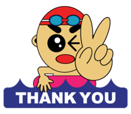 Banzai Swimming sticker #486678