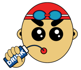 Banzai Swimming sticker #486691