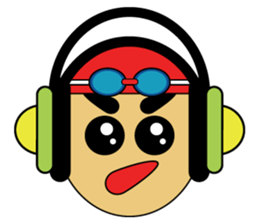 Banzai Swimming sticker #486696