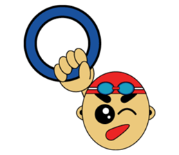 Banzai Swimming sticker #486703