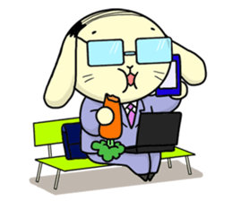 Business Man of the rabbit sticker #487972
