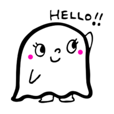 Pretty ghost sticker #488293