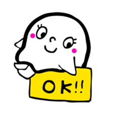 Pretty ghost sticker #488297