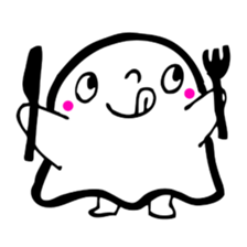 Pretty ghost sticker #488309