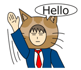 Cat salaryman(English version) sticker #489314
