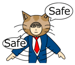 Cat salaryman(English version) sticker #489316