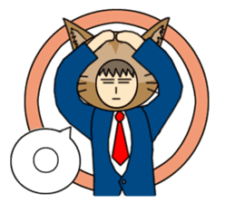 Cat salaryman(English version) sticker #489318