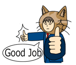 Cat salaryman(English version) sticker #489324