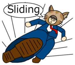 Cat salaryman(English version) sticker #489326