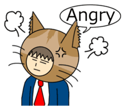 Cat salaryman(English version) sticker #489327