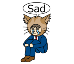 Cat salaryman(English version) sticker #489329