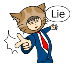 Cat salaryman(English version) sticker #489330