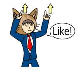 Cat salaryman(English version) sticker #489334