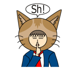 Cat salaryman(English version) sticker #489336