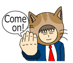 Cat salaryman(English version) sticker #489338