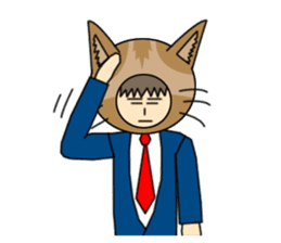 Cat salaryman(English version) sticker #489339