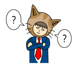 Cat salaryman(English version) sticker #489340