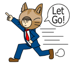 Cat salaryman(English version) sticker #489343