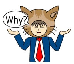 Cat salaryman(English version) sticker #489345