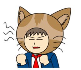 Cat salaryman(English version) sticker #489347