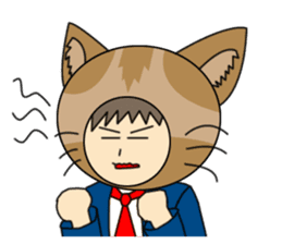 Cat salaryman(English version) sticker #489347