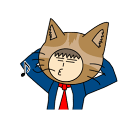 Cat salaryman(English version) sticker #489348