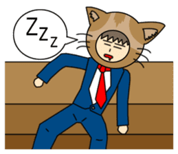 Cat salaryman(English version) sticker #489349