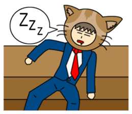 Cat salaryman(English version) sticker #489349