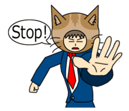 Cat salaryman(English version) sticker #489351