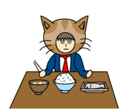 Cat salaryman(English version) sticker #489352