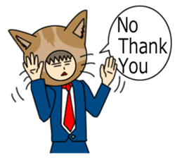 Cat salaryman(English version) sticker #489353