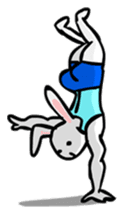 Muscular Rabbit sticker #489795