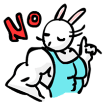 Muscular Rabbit sticker #489797