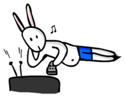 Muscular Rabbit sticker #489826