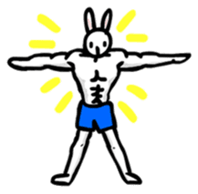 Muscular Rabbit sticker #489832