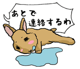 Assortment of rabbit speech bubble sticker #489999