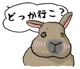 Assortment of rabbit speech bubble sticker #490001