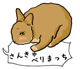 Assortment of rabbit speech bubble sticker #490013