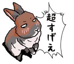 Assortment of rabbit speech bubble sticker #490015