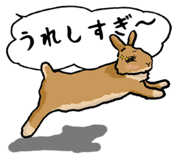 Assortment of rabbit speech bubble sticker #490023