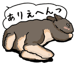 Assortment of rabbit speech bubble sticker #490024