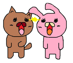 Rabbit Suzuki and Tanuki Sato sticker #491148