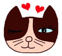 Friends with Black Cat Yama-ko sticker #491541