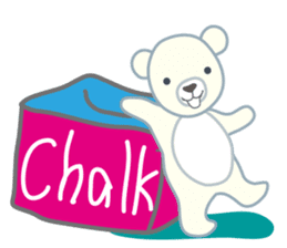 Little bear "WHITY" sticker #491900