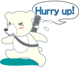 Little bear "WHITY" sticker #491902